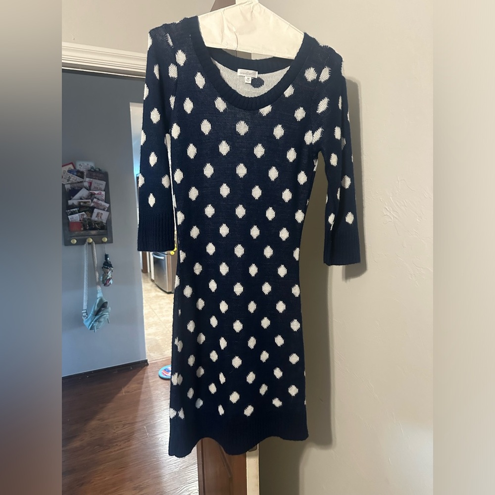 Charming Charlie Navy Blue Sweater Dress